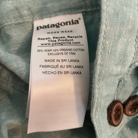 Patagonia Women’s Island Hemp Shorts 4” Button Close Beryl Green S 10 - Picture 6 of 6